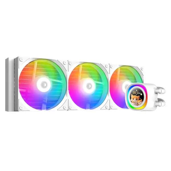 ID Cooling FX360 LCD 360mm Liquid CPU Cooler – White