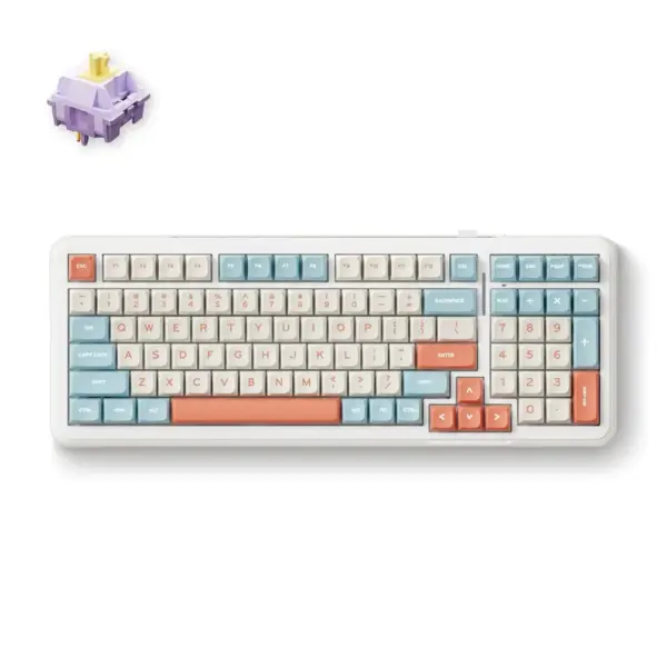 MCHOSE K99 Horizon Orange Wireless Mechanical Keyboard – Hyacinth Switch