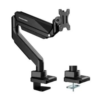 Humanmotion T9-1B Heavy-Duty Single Monitor Arm Mount – 17″-49″