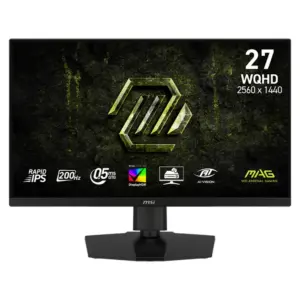 MSI MAG 274QPF E20 27″ 200Hz WQHD 0.5ms HDR400 Adaptive Sync Rapid IPS Gaming Monitor – Black