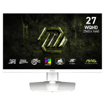 MSI MAG 274QRFW E20 27″ 200Hz WQHD 0.5ms HDR400 Adaptive Sync Rapid IPS Gaming Monitor – White