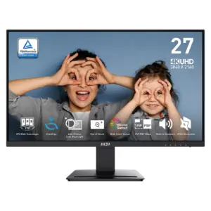 MSI PRO MP273U 27″ 4K UHD HDR EyesErgo Business IPS Monitor w/ Speakers
