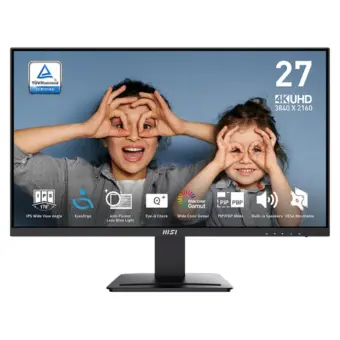 MSI PRO MP273U 27″ 4K UHD HDR EyesErgo Business IPS Monitor w/ Speakers