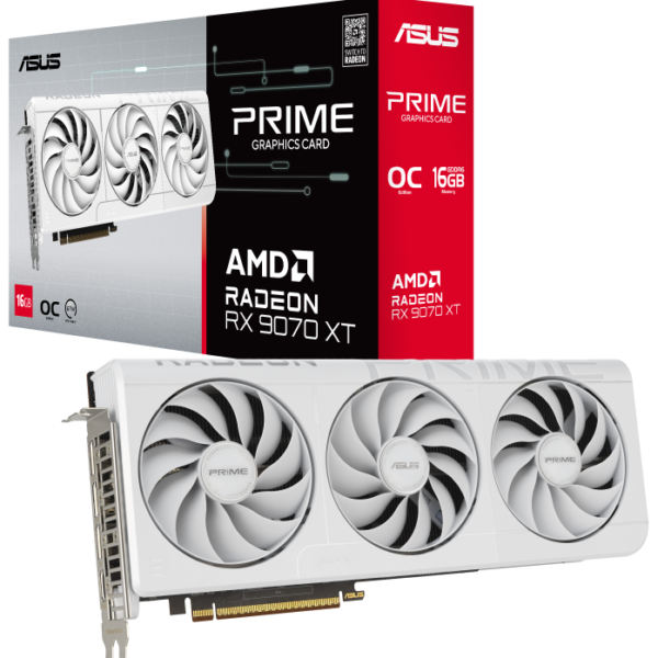 ASUS Prime Radeon RX 9070 XT White OC Edition, 16GB