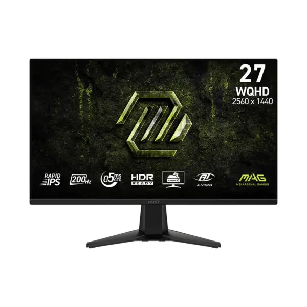 MSI MAG 275QF E20 27″ 200Hz WQHD 0.5ms HDR FreeSync Rapid IPS Gaming Monitor