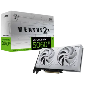 MSI GeForce RTX 5060 Ti 8G VENTUS 2X OC WHITE PLUS Gaming Graphics Card